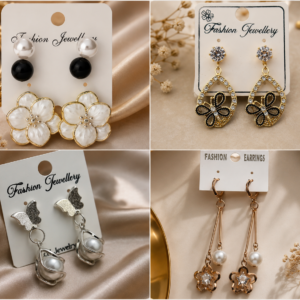 Korean Style Fancy Earrings Combo for Women (Pack of 4)