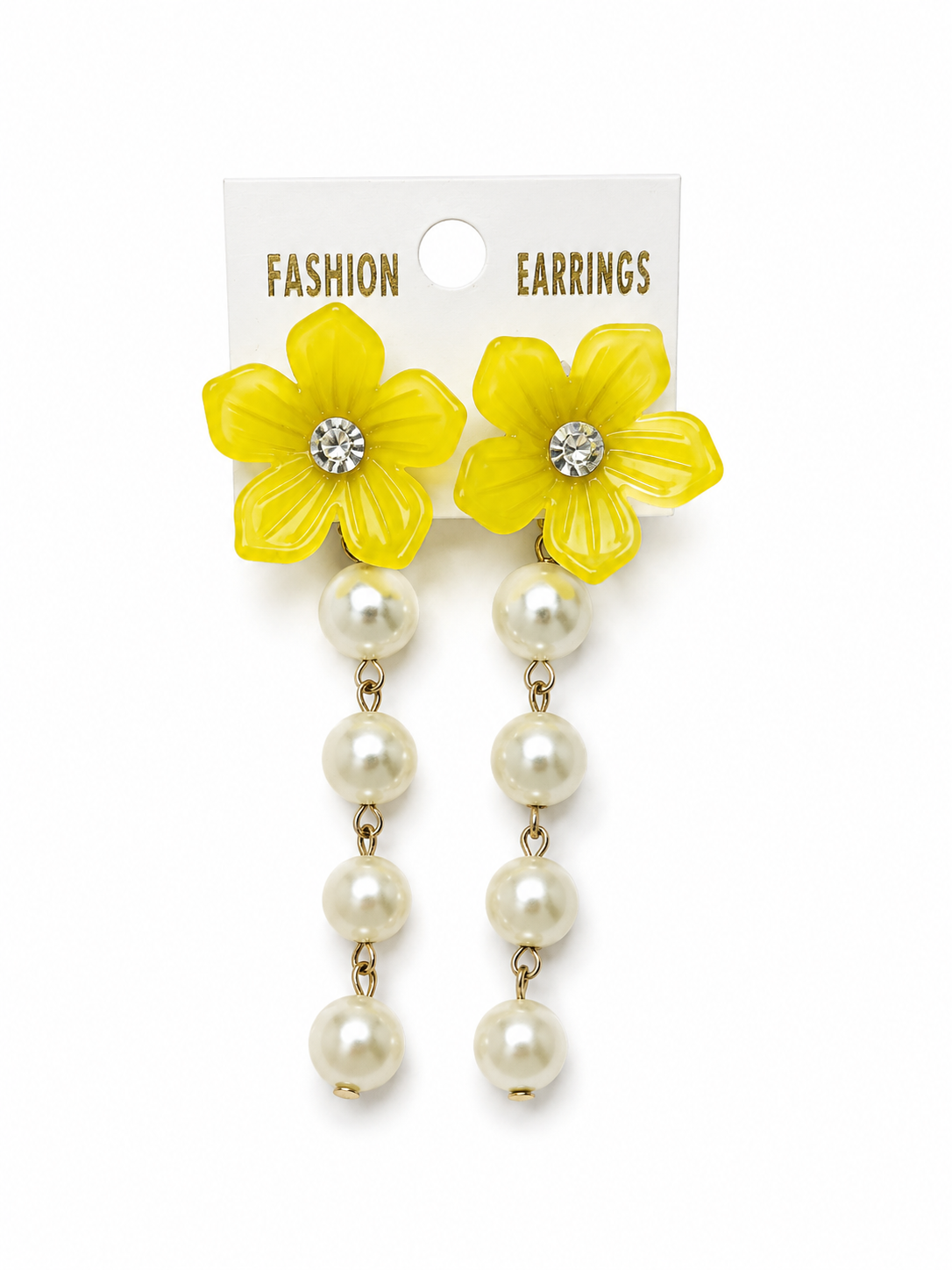 Flower Pearl Drop Earrings for Women | Pack Of 2 - Image 4